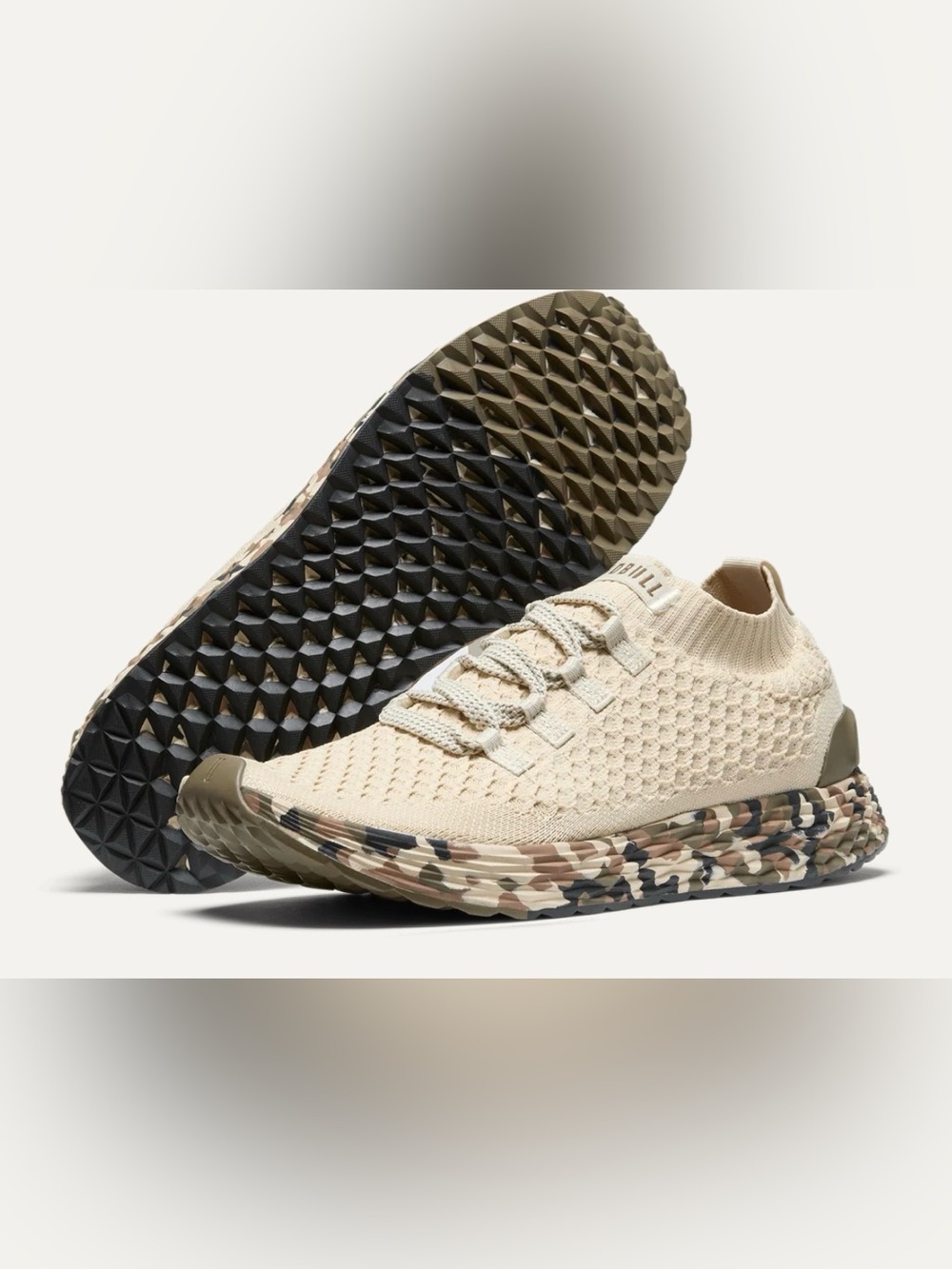 NWT - NOBULL AllDay Knit Sneaker in Beige with Camo